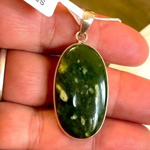 Nephrite Jade gemstone pendant